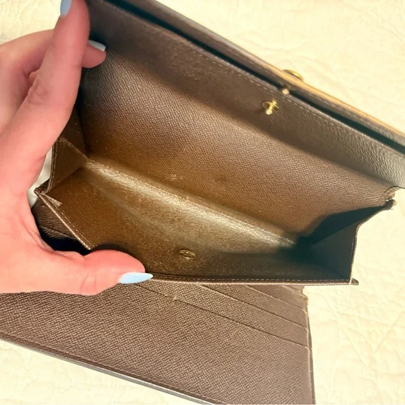 Louis Vuitton Damier Ebene Long Wallet on Chain - Picture 6 of 9